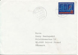 Luxembourg Cover Sent To Denmark 6-6-1987 Single Franked - Storia Postale