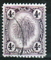 Malaysia Kedah 1922 Single 4c Definitive Stamp Which Is I Believe Cat No 54 In Fine Used - Kedah