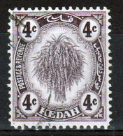 Malaysia Kedah 1922 Single 4c Definitive Stamp Which Is I Believe Cat No 54 In Fine Used - Kedah