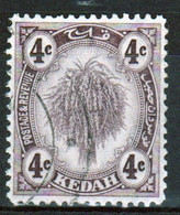 Malaysia Kedah 1922 Single 4c Definitive Stamp Which Is I Believe Cat No 54 In Fine Used - Kedah