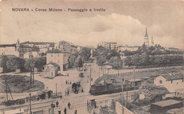 013137 "NOVARA - CORSO MILANO - PASSAGGIO A LIVELLO"  ANIMATA, TRENO.  CART SPED 1912 - Novara