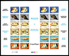 Wallis & Futuna Doppelbogen MiNr. 501-06 B Postfrisch Muscheln (GF16832 - Zonder Classificatie