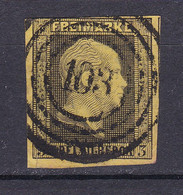 Preussen - 1850/51 - Michel Nr. 4 N4 "103" Berlin - Gestempelt - 40 Euro - Preussen
