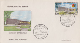 Enveloppe  FDC  1er  Jour   CONGO     Mairie    De     BRAZZAVILLE    1965 - FDC