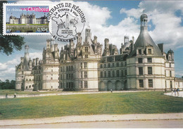France à Voir Carte Maximum Portraits Des Régions 2004 3703 Château De Chambord - 2000-09