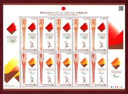 Japan 2020. "Summer Olympics Games Tokyo 2020.Torch Relay." Sheet. (without Folder) Quality:100% - Eté 2020 : Tokyo