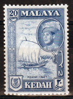 Malaysia Kedah 1959 Single 20c Definitive Stamp Which Is I Believe Cat No 110 In Mounted Mint - Kedah