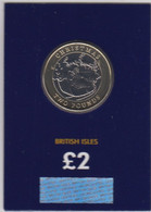 Gibraltar £2 Coin 2020 Christmas Laminated Card - Gibraltar