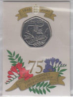Guernsey 50p Coin ''Liberation '  Laminated Card - Guernsey