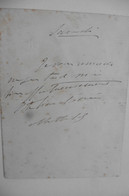 Lettre Autographe De La Princesse Mathilde Bonaparte Cousine De L'empereur Napoléon III - Second Empire - Familias Reales