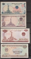 Lot Of 04 Different Vietnam Viet Nam UNC Banknotes Note 1985 / 02 Photos - Viêt-Nam
