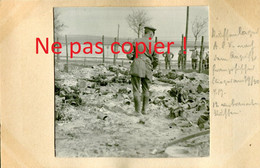 PHOTO SUR CARTE ALLEMANDE - INCENDIE DU CAMP DE PRISONNIERS RUSSES A ASFELD PRES DE AVAUX ARDENNES 1917 GUERRE 1914 1918 - War 1914-18