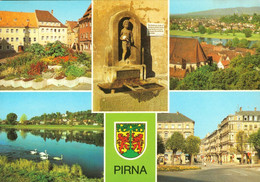 DDR AK 1982 Pirna Mit OT Copitz, Karl-Marx-Straße, Blick Vom Sonnenstein U.a. - Pirna