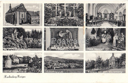 Hardenberg Neviges - Klosterkirche - Kreuzberg - Schloss Hardenberg - Old Postcard - 1954 - Germany - Used - Velbert