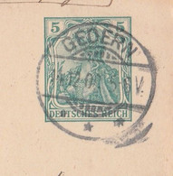 Deutsches Reich Karte Mit Tagesstempel Gedern 1908 LK  Wetteraukreises - Brieven En Documenten