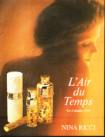 PUB PARFUM   ( L 'AIR DU TEMPS ) De " NINA RICCI " Par  " DAVID HAMILTON " 1985  ( 2 ) - Non Classés