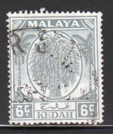 Malaysia Kedah 1950 Single 6c Definitive Stamp Which Is I Believe Cat No 80 In Fine Used - Kedah