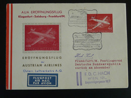 Lettre Premier Vol First Flight Cover Klagenfurt Frankfurt 1960 AUA Austrian Airlines Ref 99654 - Eerste Vluchten