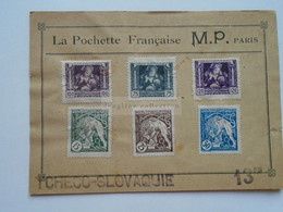 AV116.6 Tchecoslovaquie (1919) - Anniversaire De L'ndependance -La Pochette Francaise M.P. Paris  Ceskoslovakia - Sonstige & Ohne Zuordnung