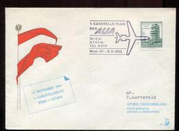 Lettre Premier Vol First Flight Cover Wien --> Tel Aviv Israel 1963 Caravelle AUA Austrian Airlines Ref 99665 - First Flight Covers