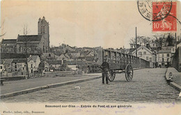 Delcampe - BEAUMONT SUR OISE - Entrée Du Pont Et Vue Générale. - Beaumont Sur Oise