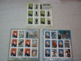 FRANCE 2007 FETE DU TIMBRE 3 FEUILLETS ADHESIFS HARRY POTTER   F4024-25-26A  NEUF SANS CHARNIERE - Adhesive Stamps