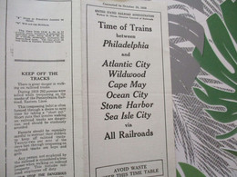 Philadelphia Pennnsylvania Time Of Trains Horaire 1920 Paypal Ok Out Of EU - Mondo