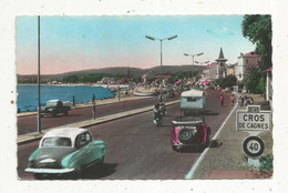 Cp , Automobiles ,caravanne , Scooters,06,CROS DECAGNES,vuesur La Ville ,voyagée1954, Ed.S.I.C.A - Voitures De Tourisme