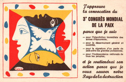 PICASSO Carte Illustrée 3è Congrès Mondial De La Paix - Picasso