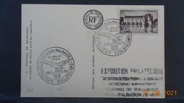 Carte De 1944 Exposition Philatélique - Gedenkstempels