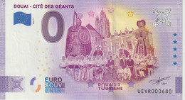 Billet Touristique 0 Euro Souvenir France 59 Douai Cité Des Géants 2021-1 N°UEVR000680 - Private Proofs / Unofficial