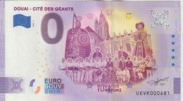 Billet Touristique 0 Euro Souvenir France 59 Douai Cité Des Géants 2021-1 N°UEVR000681 - Private Proofs / Unofficial