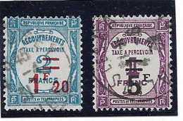 Taxe N°64 Et 65 Oblitérés - 1859-1955 Gebraucht