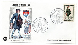 Enveloppe Premier Jour / La Petite Poste De Chamousset / 18-03-1961 /  Orléans - 1960-1969