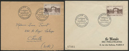 2 Enveloppes Premier Jour Avec N° 939 VERSAILLES Dont Une Avec "Le Monde Des Philatélistes" - 1950-1959