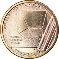Monnaie, États-Unis, Dollar, 2020, Denver, American Innovation - Connecticut - Conmemorativas