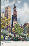 TUCKS OILETTE 7225 - ST PAUL'S CHURCH, BROADWAY, FULTON AND VESEY STREETS By CHARLES FLOWER - Broadway