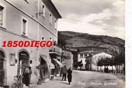 PRECI - PIAZZALE GARIBALDI F/GRANDE VIAGGIATA 1955 ANIMAZIONE CON INSEGNE DI BIRRA - Perugia