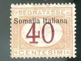 SOMALIA 1909 SEGNATASSE 40 C. * GOMMA ORIGINALE - Somalië