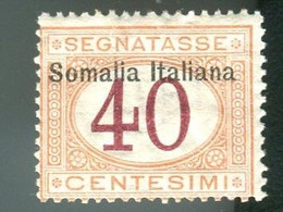 SOMALIA 1909 SEGNATASSE 40 C. * GOMMA ORIGINALE - Somalia