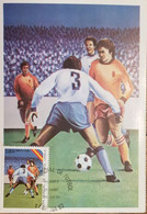 O) 1982 CUBA, CARIBBEAN, 1982 WORLD CUP SOCCER CHAMPIONSHIPS SPAIN, ATHLETES, MAXIMUM CARD - Cartes-maximum
