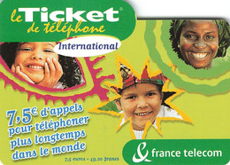 Carte Prépayée France Telecom Ticket De Téléphone International 50 Francs Carte Téléphonique 30/11/2003 - Billetes FT