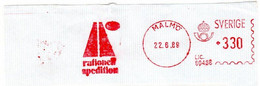 EMA RED METER  SVERIGE - RATIONEN SPEDITION MALMO - EMA FREISTEMPEL 97 - Machine Labels [ATM]