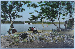 Carte Postale : COTE D'IVOIRE : ABIDJAN : La Baie Du Banco, Hydravion, Timbre En 1954 - Costa D'Avorio