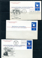 USA 1967 3 PS Cards With Reply Cards First Day Issue 11514 - 1961-80