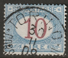 Italy 1894 Sc J20 Sa Seg28 Yt T19 Postage Due Used Torino Cancel - Taxe