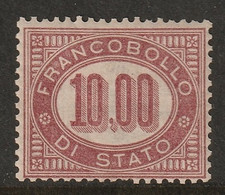 Italy 1875 Sc O8 Sa Serv8 Yt 8 Official MLH* - Service