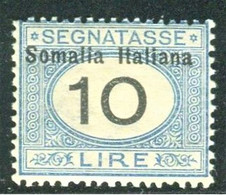 SOMALIA 1926 SEGNATASSE 10 L. * GOMMA ORIGINALE - Somalie