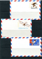 USA 1974/9 3 Postal Stationary Cards 18c & 21c 11520 - 1961-80