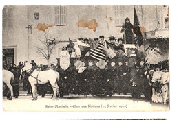 CPA 83 . SAINT MAXIMIN . CARNAVAL 1910 . Char Des Nations . TB Animation ....EN L' ETAT - Brignoles